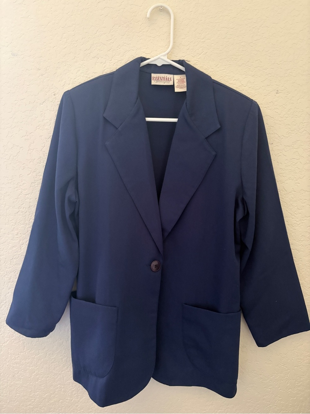 Vintage petite Worthington Navy Single-Button Blazer Size 6